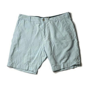 Faherty Mens Malibu Shorts Linen Blend Walking Golf Chino Shorts Light Blue 36